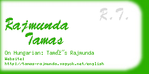 rajmunda tamas business card